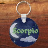 Schorpioen hemelse esthetische dromerige maan wolk sleutelhanger (Voorkant)