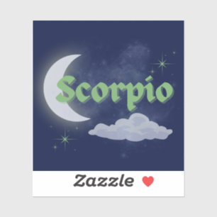 Schorpioen hemelse esthetische dromerige maan wolk sticker