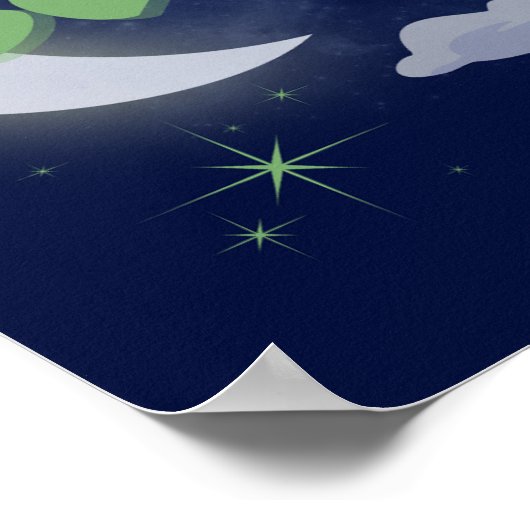 Schorpioen Hemelse Maan Wolk Sterren Astrologie Ku Poster (Hoek)