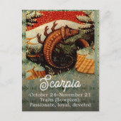 Schorpioen het Schorpioen Sterrenbeeld Verjaardag Briefkaart (Voorkant)