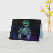 schorpioen het schorpioen zodiaal wenskaart kaart (Gele Bloem)