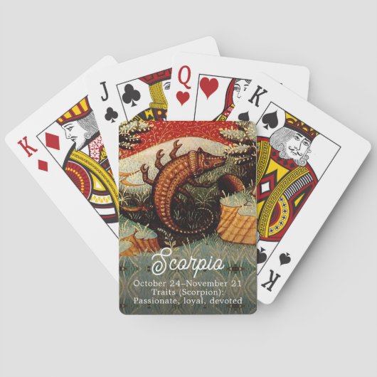  Schorpioen het sterrenbeeld Schorpioen Pokerkaarten (Achterkant)