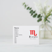 Schorpioen, Horoscoop, Dierenriem, Astrologie Visitekaartje (Staand voorkant)