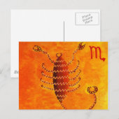 Schorpioen Horoscoop Sterrenbeeld Briefkaart (Voorkant / Achterkant)