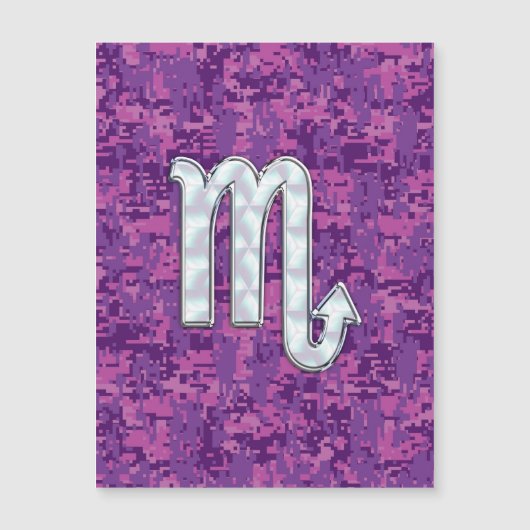 Schorpioen Horoscoop Symbool op Roze Digitale Camo (Voorkant)