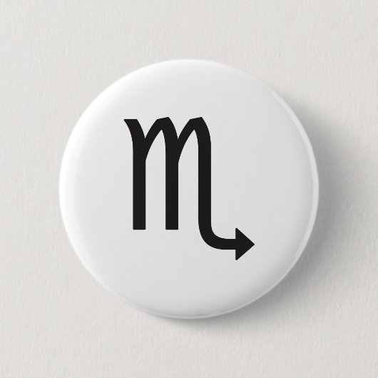 SCHORPIOEN, HOROSCOOP SYMBOOL RONDE BUTTON 5,7 CM (Voorkant)