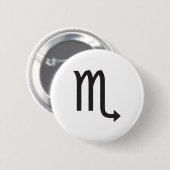 SCHORPIOEN, HOROSCOOP SYMBOOL RONDE BUTTON 5,7 CM (Voorkant /achterkant)