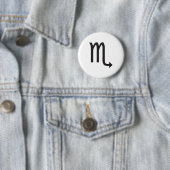 SCHORPIOEN, HOROSCOOP SYMBOOL RONDE BUTTON 5,7 CM (In situ)