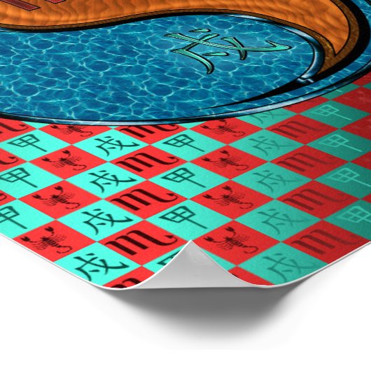 Schorpioen & Hout Hond Poster (Hoek)