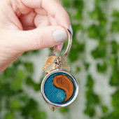 Schorpioen & Hout Hond Sleutelhanger (Hand)