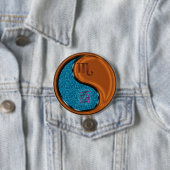 Schorpioen & Houten Haan Ronde Button 7,6 Cm (In situ)