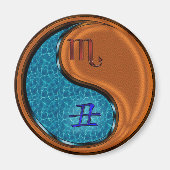 Schorpioen & Houten Os Magneet (Voorkant)
