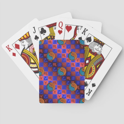 Schorpioen & Houten Os Pokerkaarten (Achterkant)