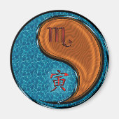 Schorpioen & Houten Tijger Magneet (Voorkant)