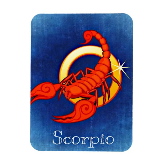 Schorpioen in het blauw magneet (Verticaal)