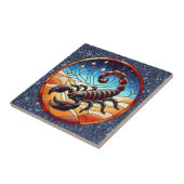 Schorpioen keramische Tegel Tegeltje (Zijkant)