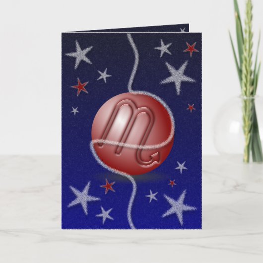 Schorpioen Kerst Kaart. Feestdagen Kaart (Voorkant)