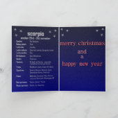 Schorpioen Kerst Kaart. Feestdagen Kaart (Binnen)