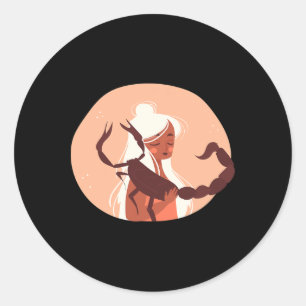 Schorpioen Kerstmis Sterrenbeeld Horoscoop Astrolo Ronde Sticker