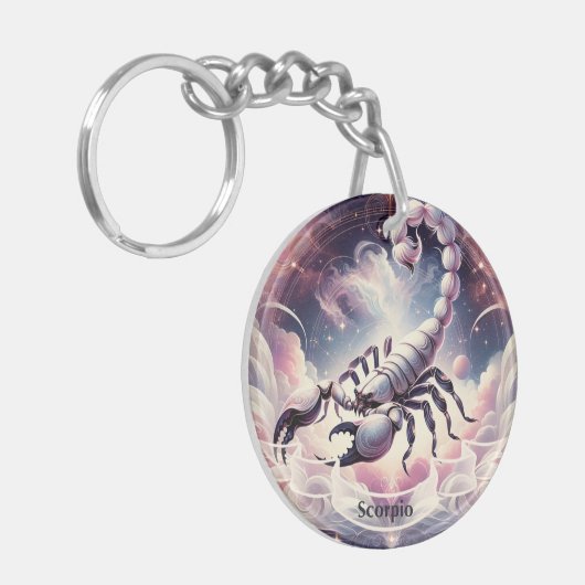 Schorpioen Kosmische Hemelse Zodiac Sleutelhanger (Voorkant Links)