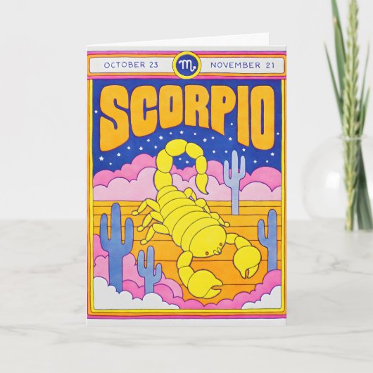 Schorpioen Letterpress Kaart (Voorkant)
