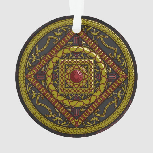 Schorpioen Mandala Acryl Ornament (achterkant)