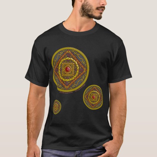 Schorpioen Mandala Donker Heren T-shirt (Voorkant)