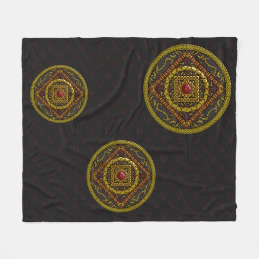 Schorpioen Mandala Fleece Deken (Voorkant (Horizontaal))
