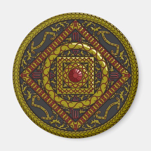 Schorpioen Mandala Magneet (Voorkant)