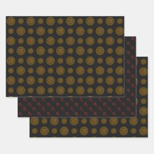 Schorpioen Mandala Wrapping Papier Set Inpakpapier Vel