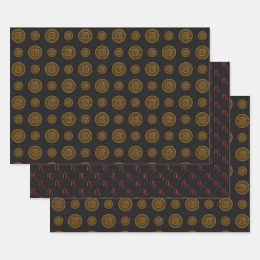 Schorpioen Mandala Wrapping Papier Set Inpakpapier Vel (Set)