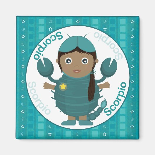 Schorpioen meisje karakter magneet (Voorkant)