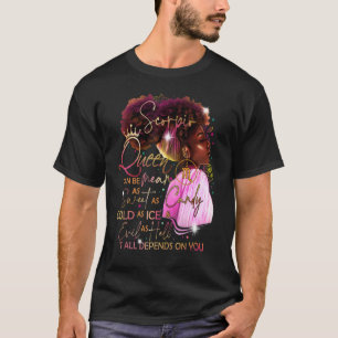 Schorpioen Meisje Verjaardag Melanine Afro Queen V T-shirt