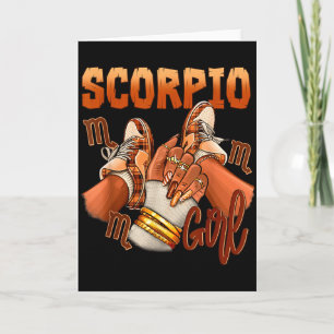 Schorpioen Meisje Verjaardag Melanine Zwarte Vrouw Kaart