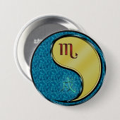 Schorpioen & Metaal Hond Ronde Button 7,6 Cm (Voorkant /achterkant)