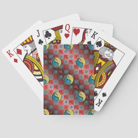 Schorpioen & Metaal Konijn Pokerkaarten (Achterkant)