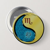 Schorpioen & Metaal Konijn Ronde Button 7,6 Cm (Voorkant /achterkant)