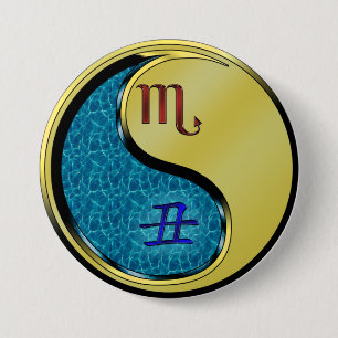 Schorpioen & Metaal Os Sleutelhanger Ronde Button 7,6 Cm