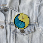 Schorpioen & Metaal Slang Ronde Button 7,6 Cm (In situ)