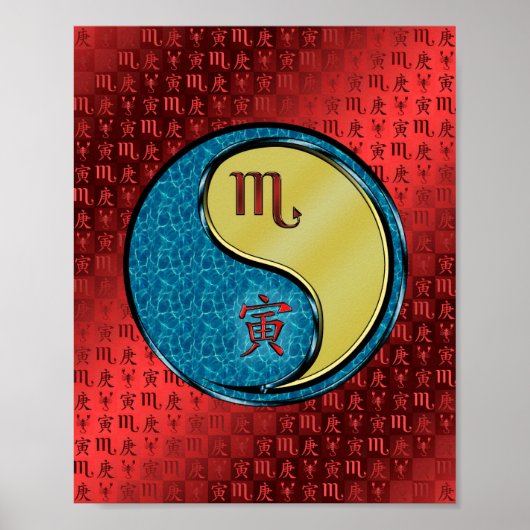 Schorpioen & Metalen Tijger Poster (Voorkant)