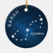 Schorpioen Ornament Gepersonaliseerde Zodiac Gift (Voorkant)