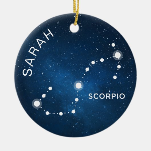 Schorpioen Ornament Gepersonaliseerde Zodiac Gift (Voorkant)
