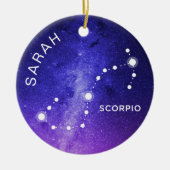 Schorpioen Ornament Gepersonaliseerde Zodiac Gift (Voorkant)