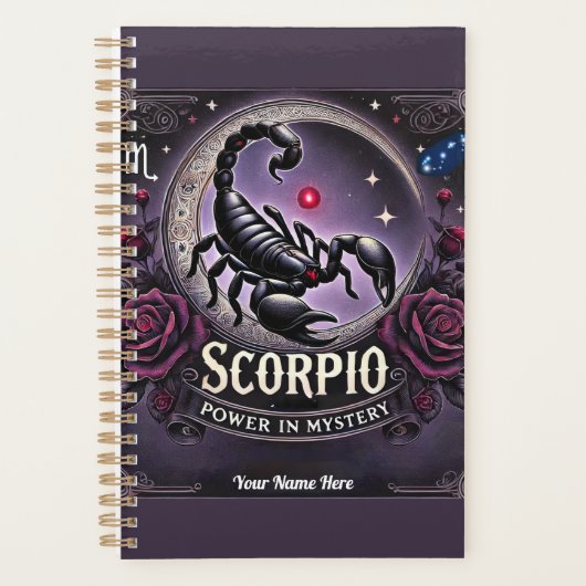 Schorpioen "Power in Mystery" Planner - Gepersonal (Voorkant)