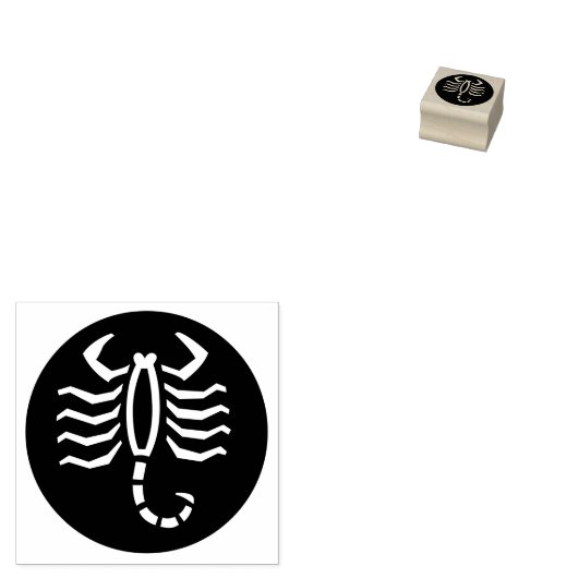 "Schorpioen" Rubberen stempel (Gestempeld)