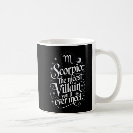 Schorpioen Schurk Grappig Quote Koffiemok (Rechts)