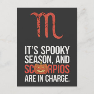 Schorpioen Seizoen: Spooky en in Charge Funny Quot Briefkaart