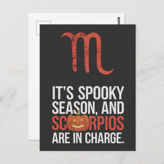 Schorpioen Seizoen: Spooky en in Charge Funny Quot Briefkaart (Voorkant / Achterkant)