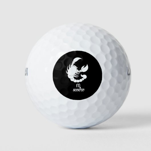 Schorpioen Silhouet Golfballen (Voorkant)
