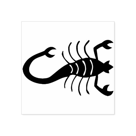 Schorpioen silhouet kunst stempel (Afrduk)